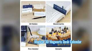 Hogwarts Castle 3D ক্যালেন্ডার নোটপ্যাড ডেস্ক সজ্জা উপহার